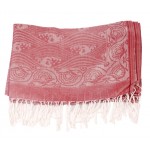 Silk Pashmina Stole / Scarf in Red Color Size 70*30